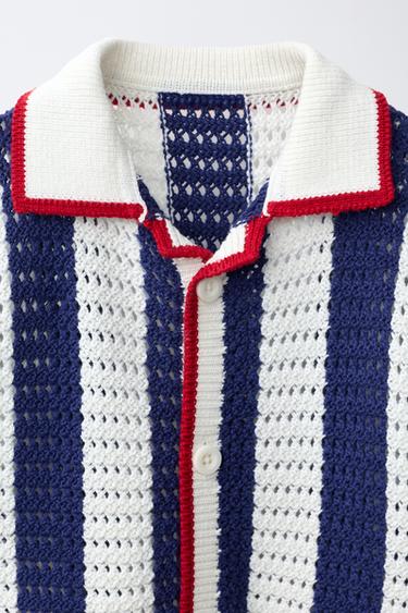 STRIPED POLO SHIRT - red/navy by Zara - Image 2