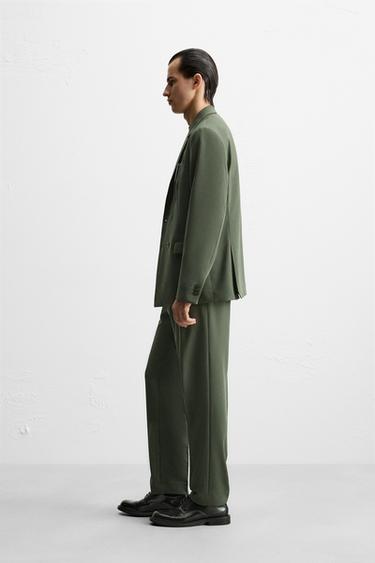 PANTALON DE COSTUME SLIM FIT - Vert de Zara - Image 3