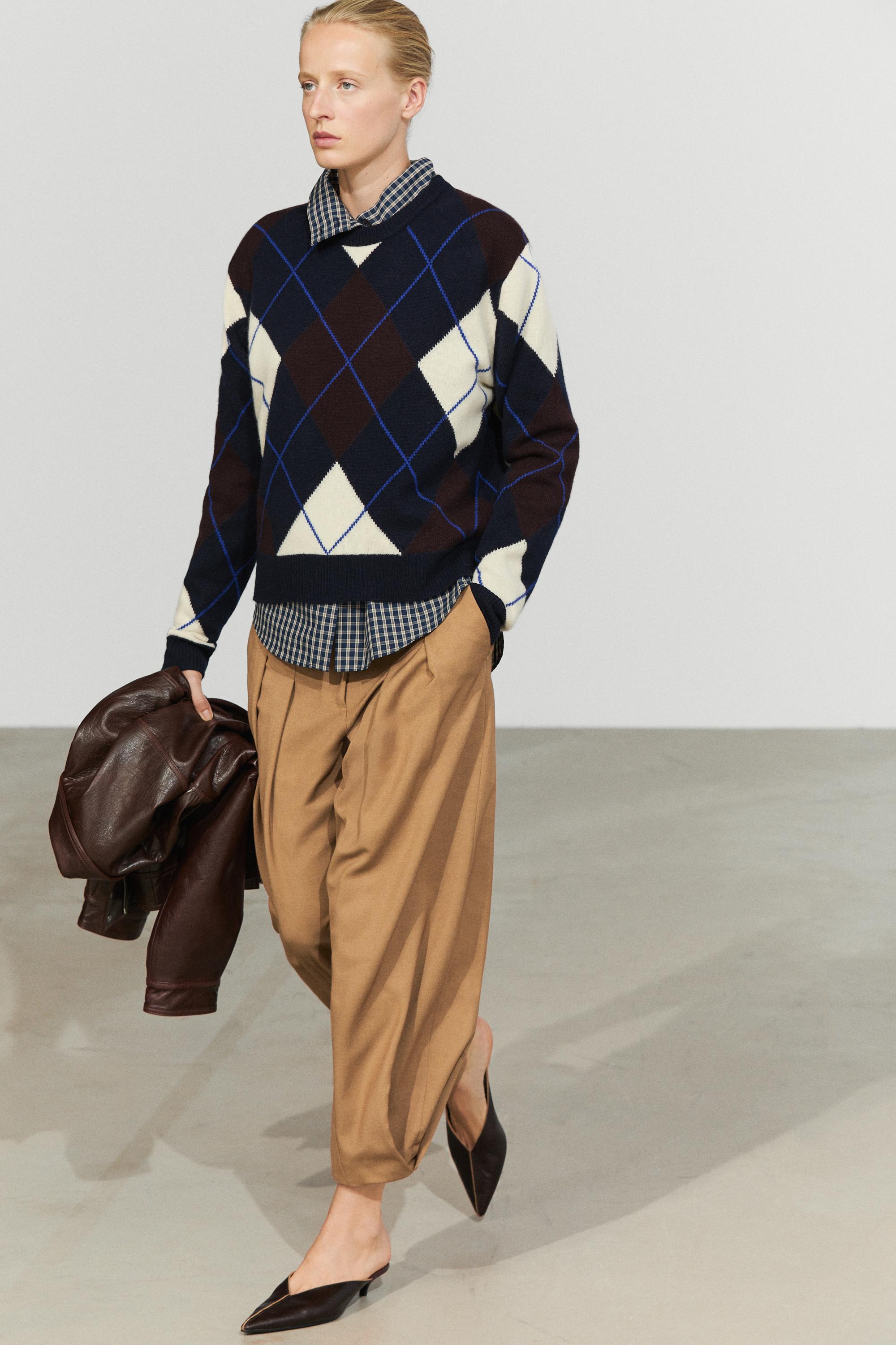 Pleated wool-blend pants — Dark mink