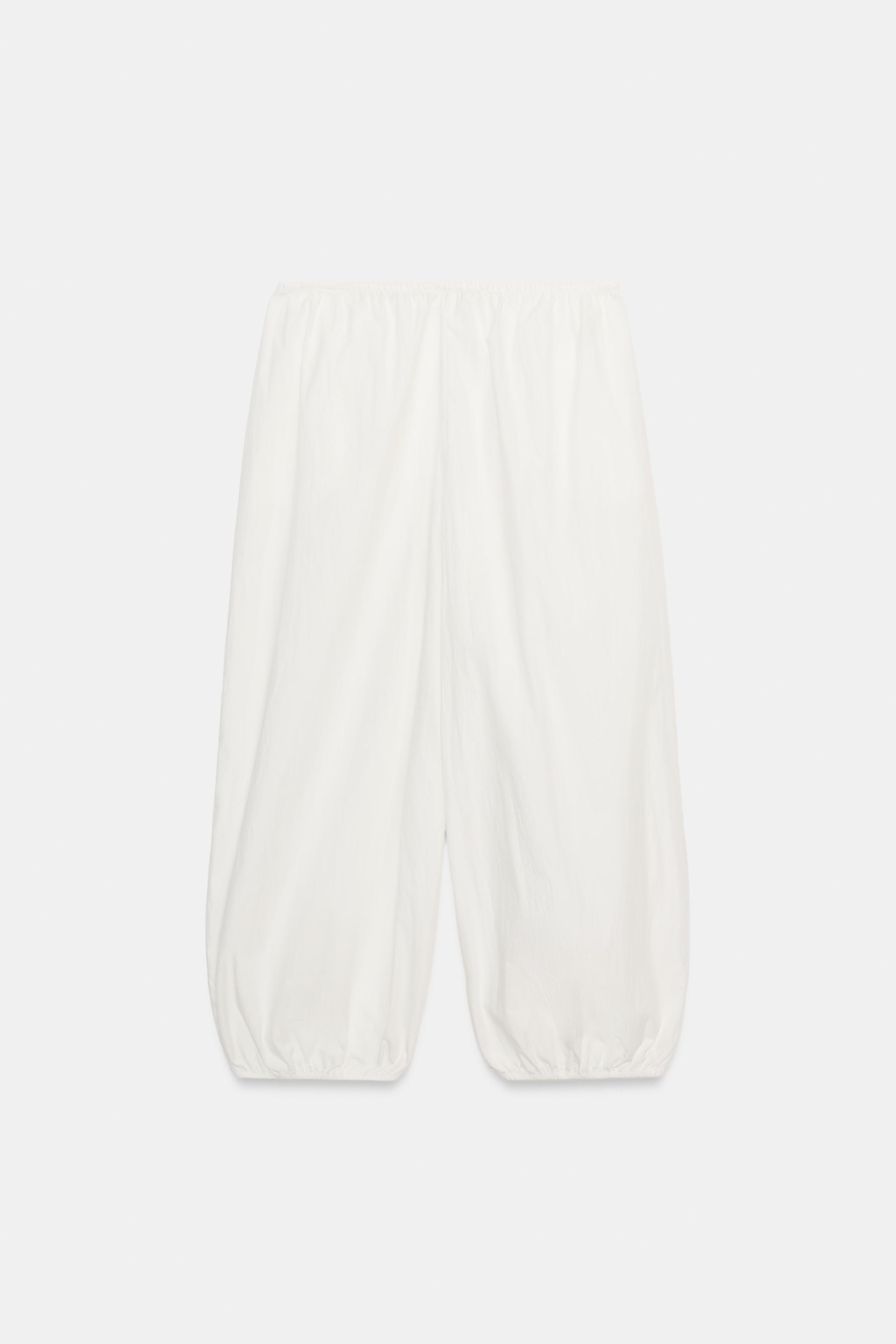 Женские брюки Zara ELASTICIZED TECHNICAL FABRIC TROUSERS — фото 7