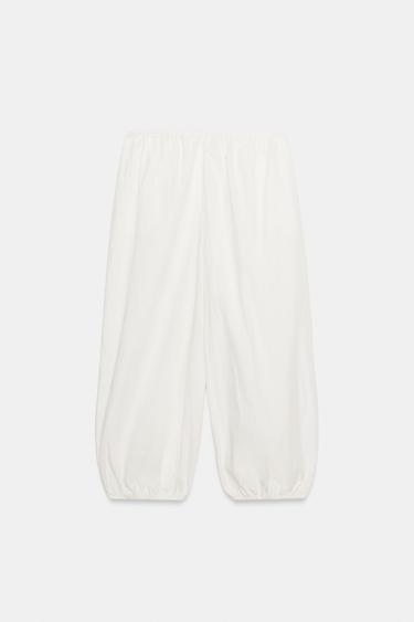 PANTALON TISSU TECHNIQUE ÉLASTIQUES - Blanc de Zara - Image 6
