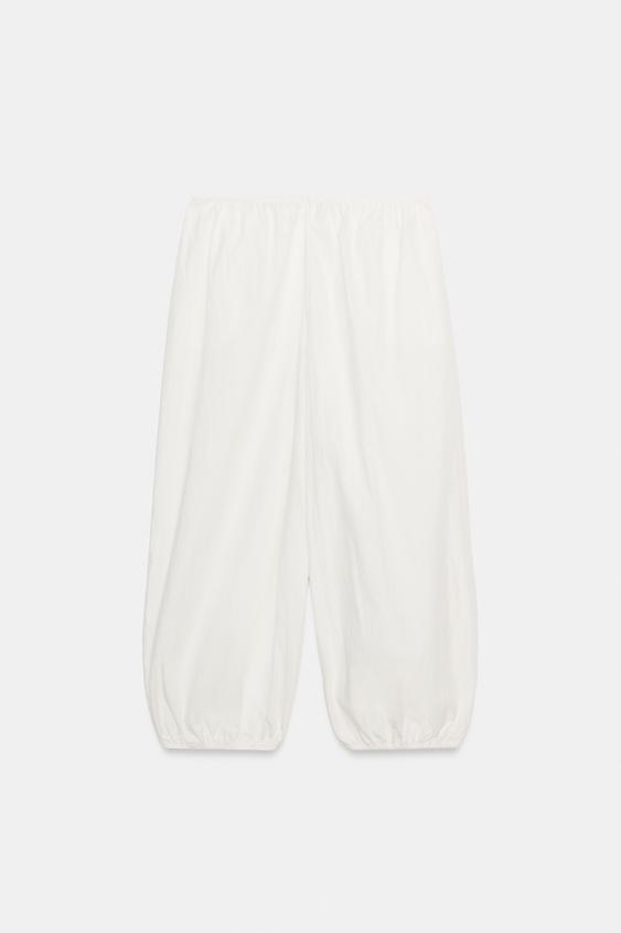 PANTALON TISSU TECHNIQUE ÉLASTIQUES - Blanc de Zara - Image 6