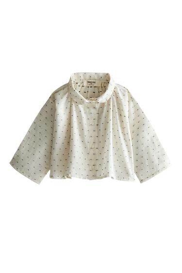 قميص للرضّع شبكي منقط - كريمي الخاص بـ Zara