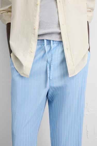STRIPED TEXTURED TROUSERS - striped by Zara - Image 4