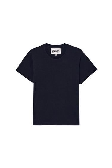 SLIM CROPPED FIT T-SHIRT - Navy blue by Zara