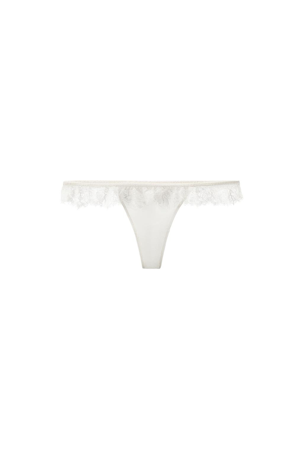 SILK BLEND LACE THONG - image 3