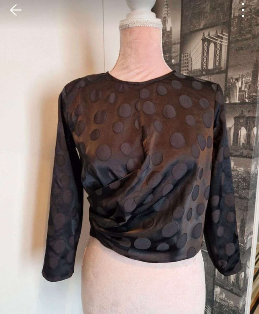 JACQUARD POLKA DOT CROP TOP - Image 3