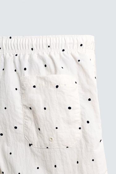 POLKA DOT SWIMMING TRUNKS - Ecru by Zara - Image 3