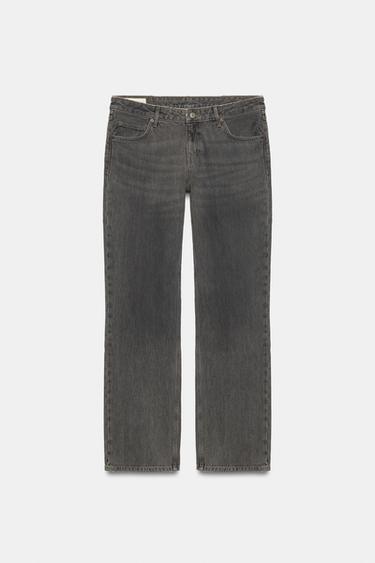STRAIGHT FIT TIRO BAJO TRF JEANS - Gris de Zara