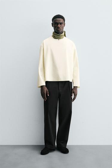 Zara LIMITED EDITION RELAXED FIT POPLIN SHIRT - Oyster-white - Image 0