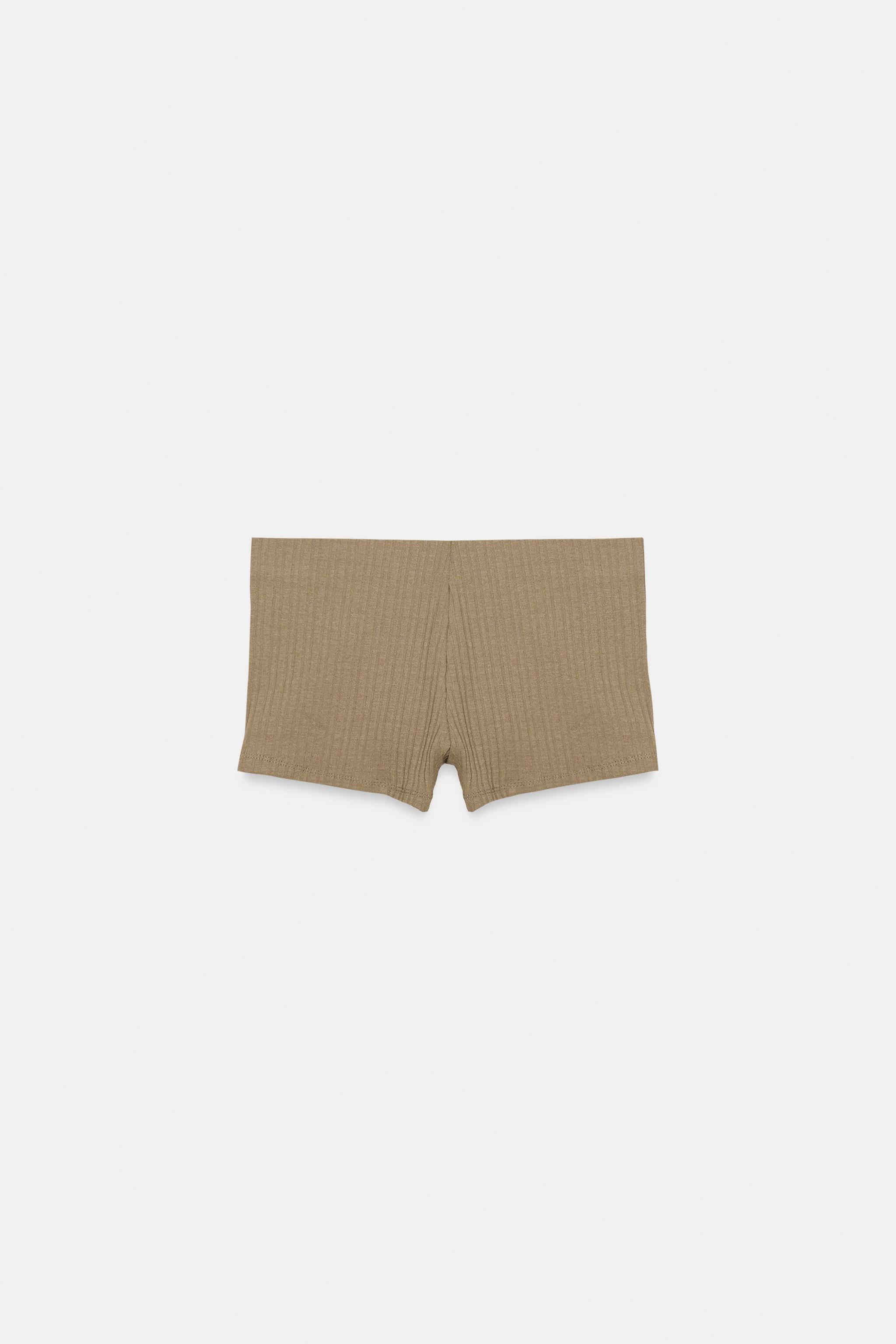 RIB KNIT BUTTON SHORTS