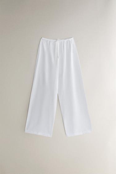 COTTON TROUSERS - أبيض الخاص بـ Zara
