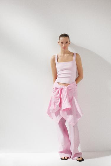 WIDE STRAP VEST TOP - Pink by Zara