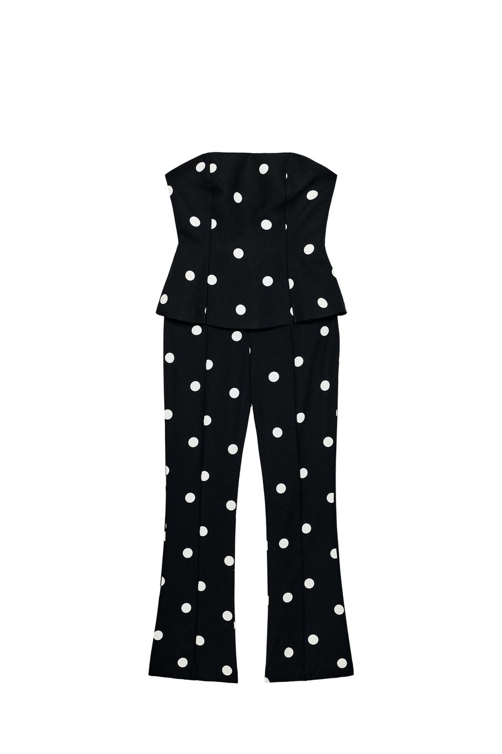 POLKA DOT STRAPLESS JUMPSUIT - image 3