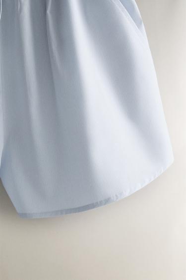 SHORT À RAYURES - Bleu de Zara - Image 2