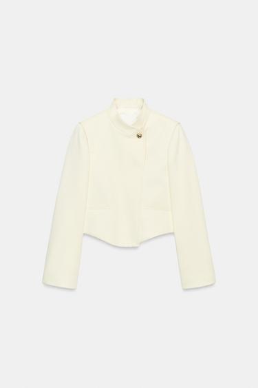 BUTTON DOUBLE-BREASTED BLAZER - Ecru by Zara - Image 0