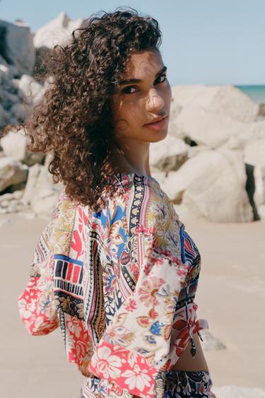 PATCHWORK PRINT BLOUSE - Multicoloured by Zara - Image 1