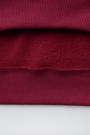 PATCH SWEATSHIRT - Maroon by Zara - Image 3