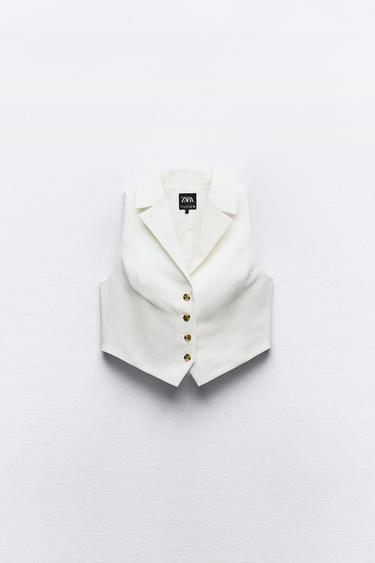GILET CUT OUT - Écru de Zara - Image 0