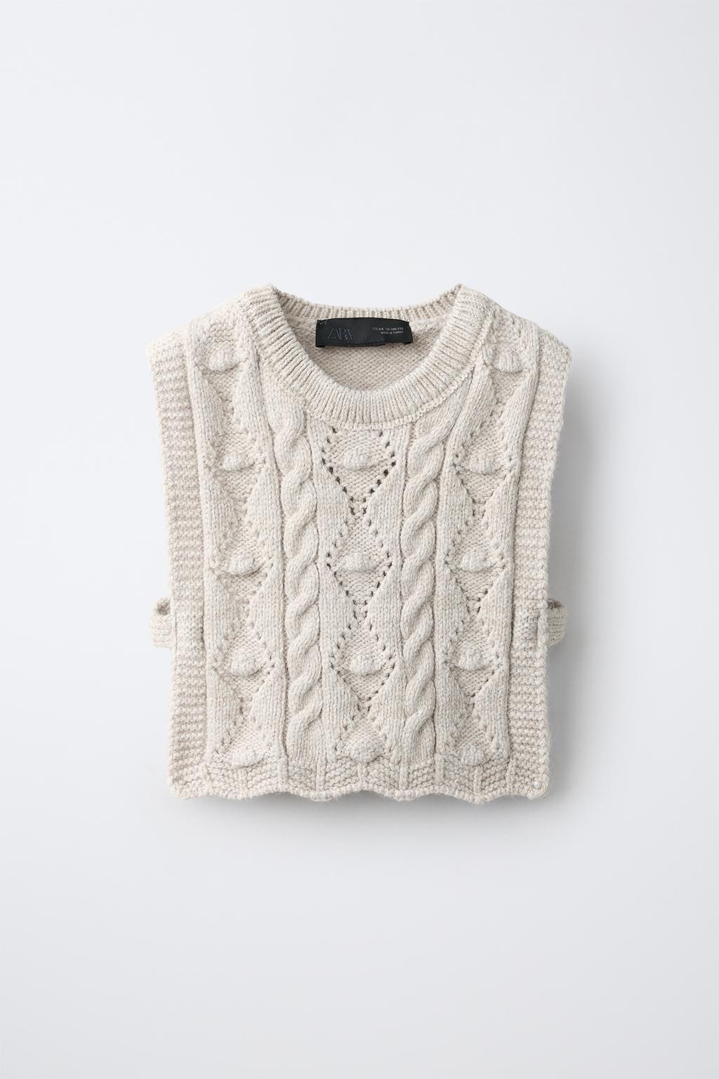 CABLE-KNIT VEST