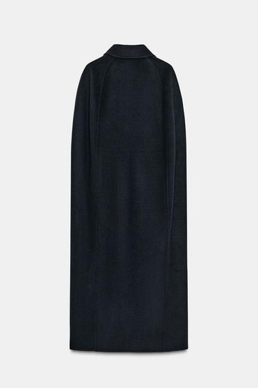 CAPA OVERSIZE MEZCLA LANA ZW COLLECTION - Marino de Zara