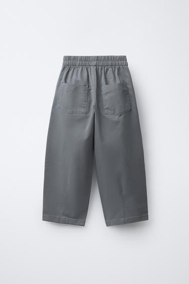 PANTALON BALLON À PLIS - Gris moyen de Zara - Image 1