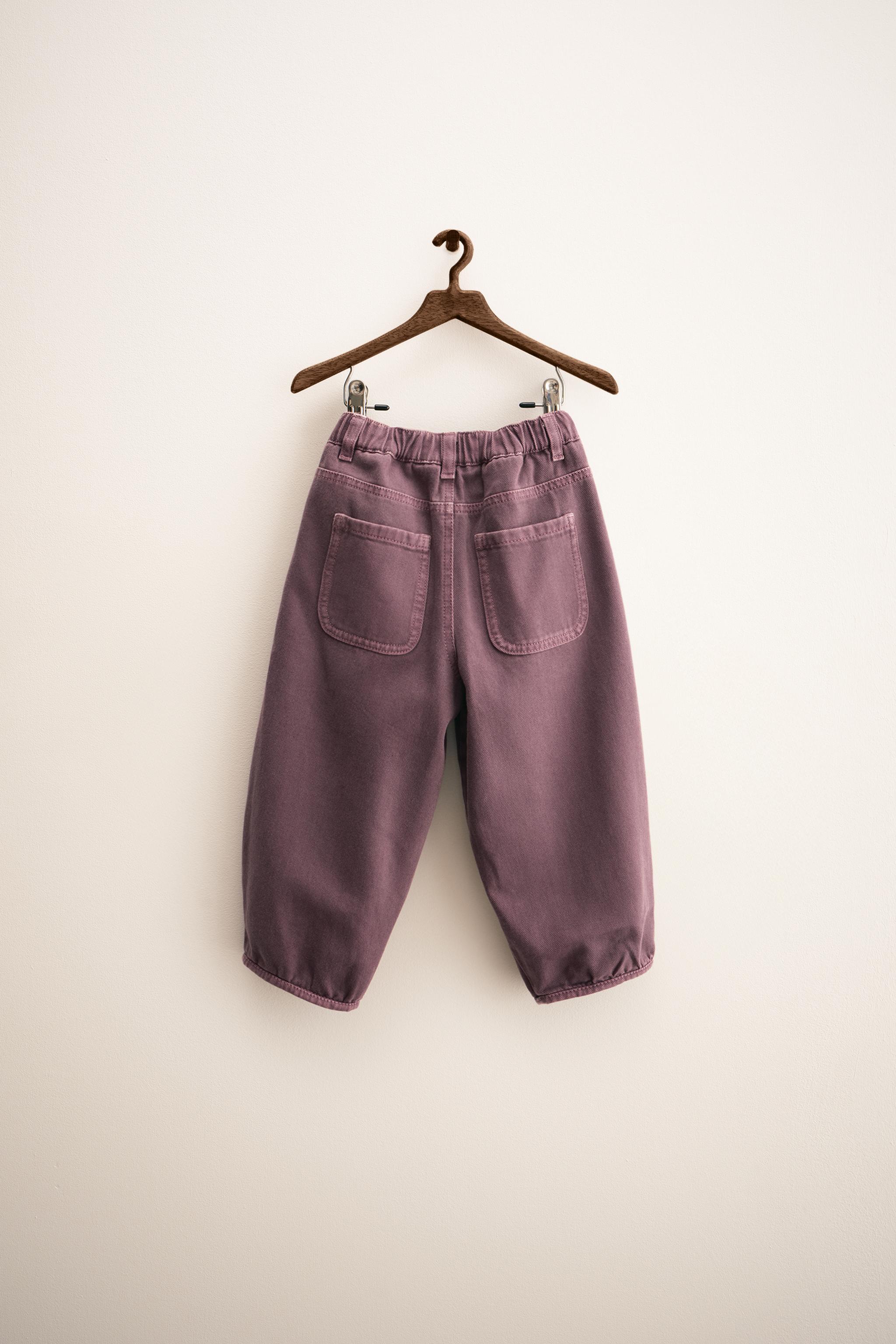ZARA TIMELESS - WOOL BLEND TWILL BALLOON PANTS - Light