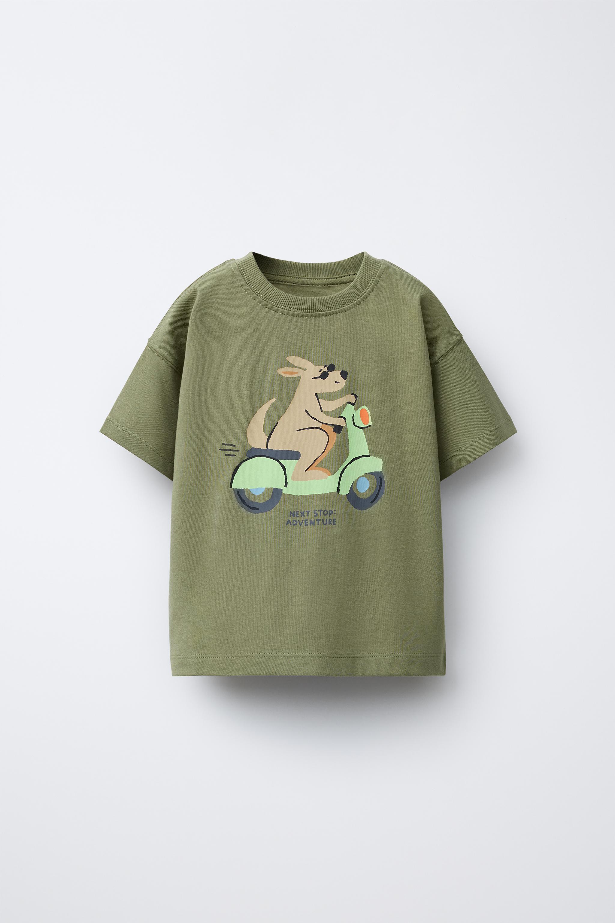 アニマルプリントTシャツ - ホワイト | ZARA Japan / 日本