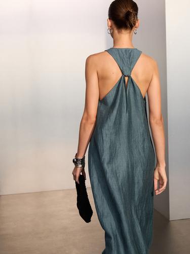 Zara Linen blend dress with back detail - 567