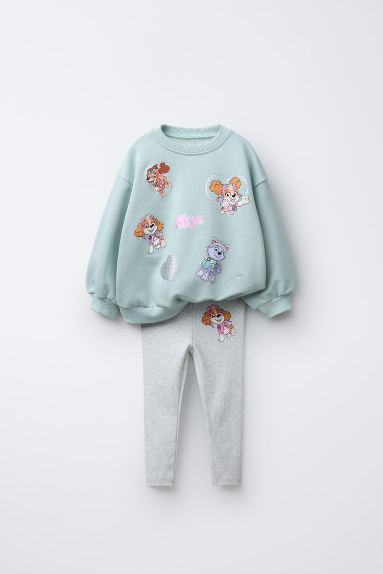 ENSEMBLE SWEAT ET LEGGING SKYE PAW PATROL ™ Vert clair ZARA France