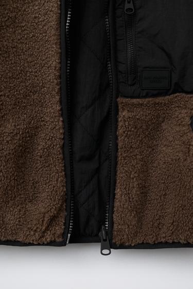GILET RÉVERSIBLE EFFET MOUTON - Marron de Zara - Image 7