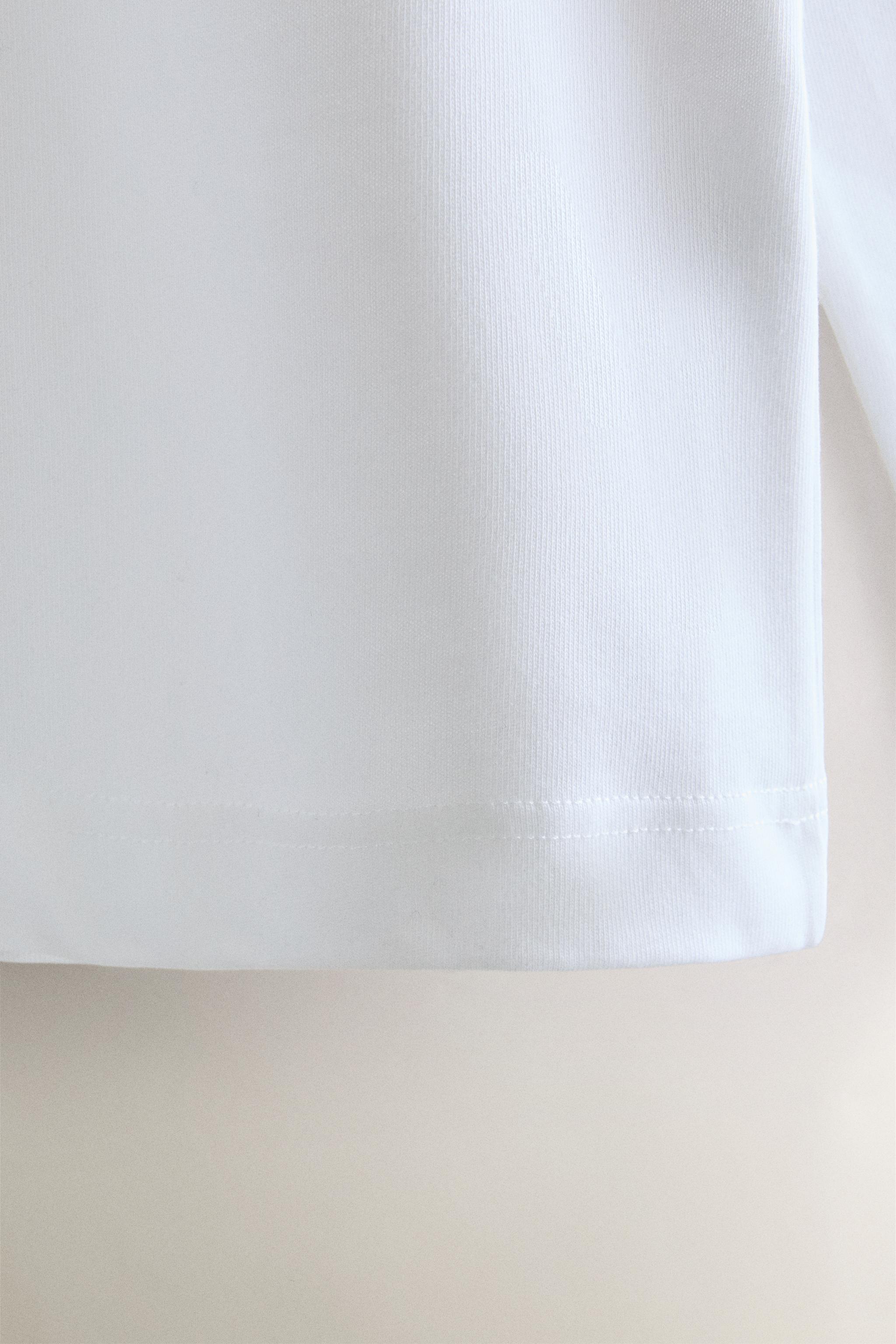 T-SHIRT EN COTON MANCHES LONGUES
