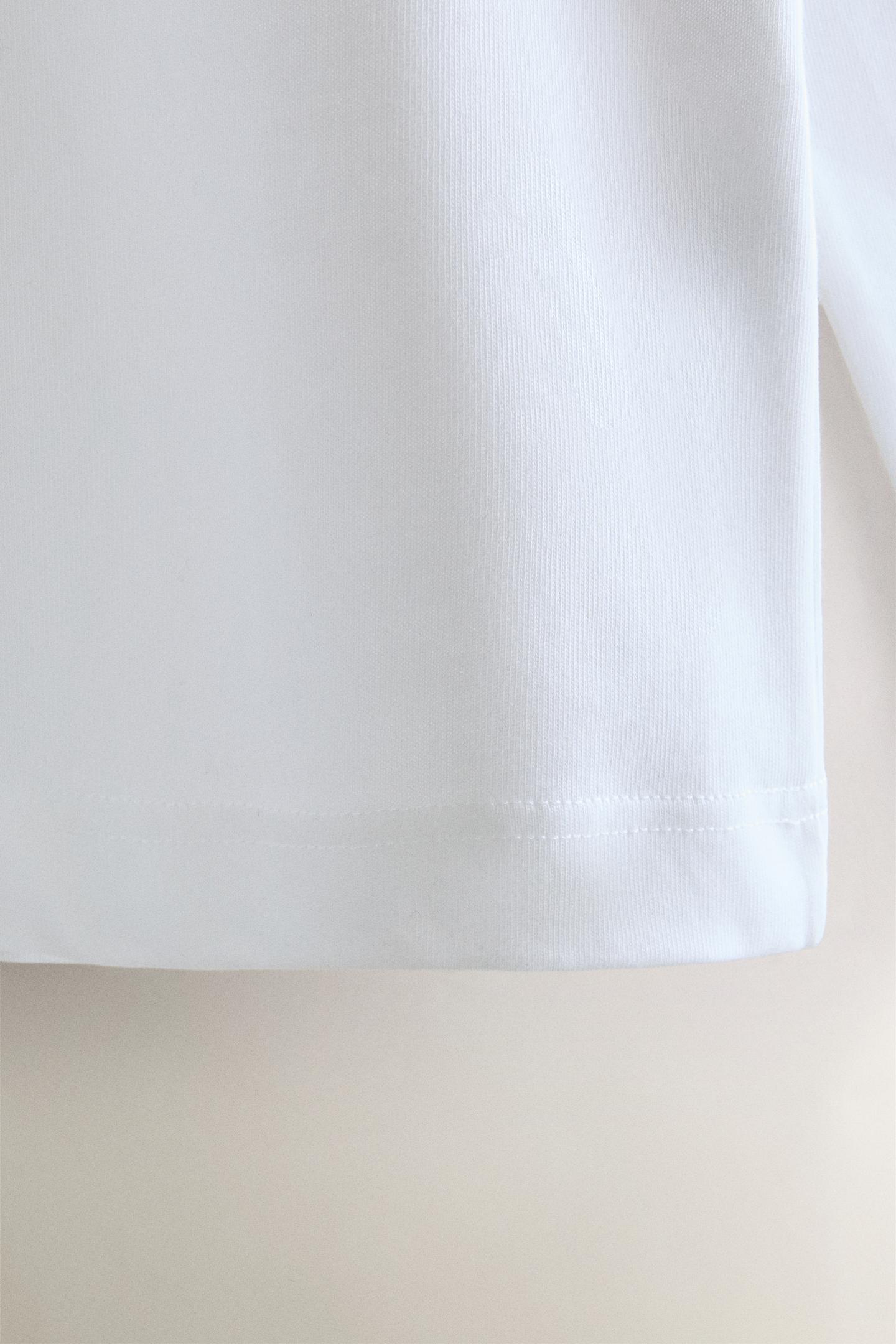 Женская футболка Zara Long Sleeve Cotton, цвет: Белый — фото 4
