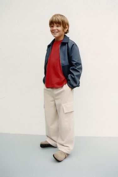 بنطلون مستقيم CARGO - خام وسط by Zara