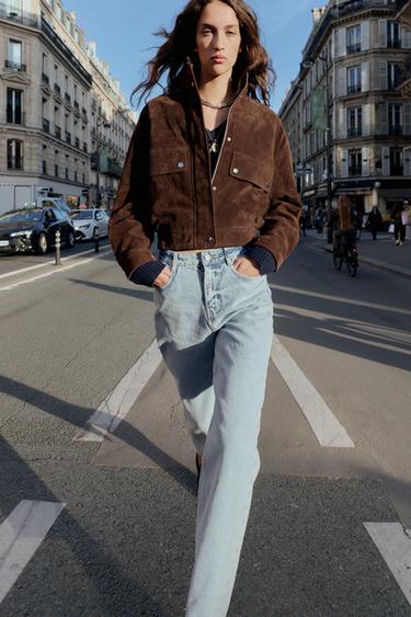 Z1975 HIGH-RISE STRAIGHT JEANS - Light blue by Zara - Image 3