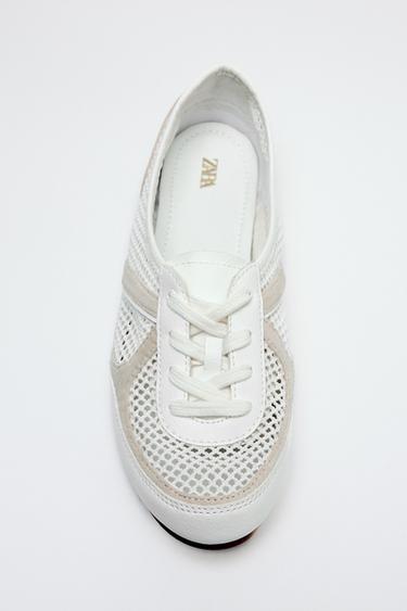КРОССОВКИ ИЗ СЕТЧАТОЙ ТКАНИ — Белый от Zara