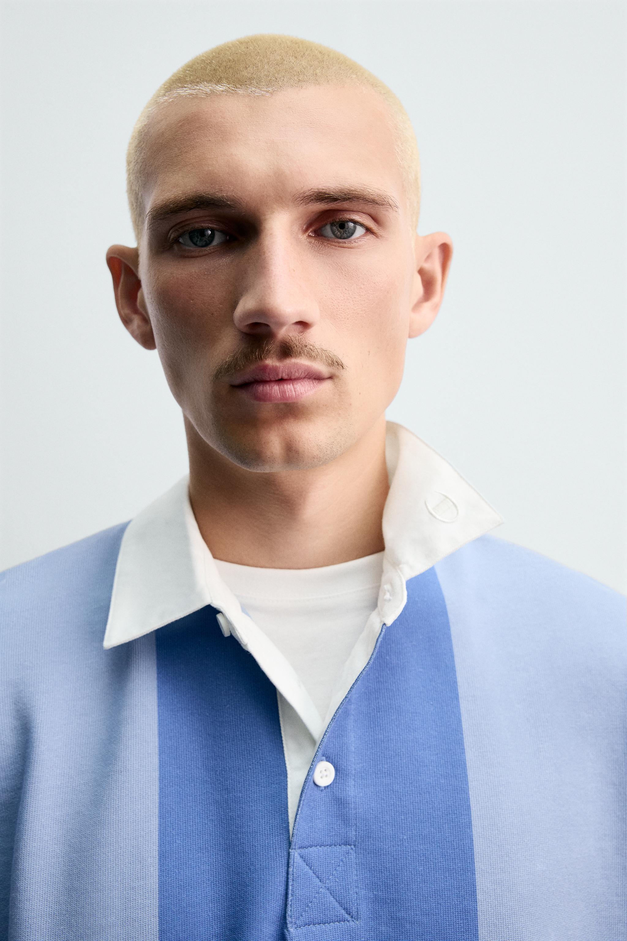 CHAMPION® X ZARA COLOR BLOCK POLO SHIRT - Blue | ZARA United States