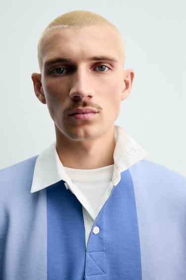CHAMPION ® X ZARA COLOUR BLOCK POLO SHIRT - Blue by Zara