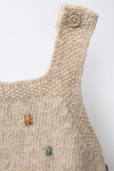 BOBBLE KNIT JUMPSUIT - Light beige by Zara - Image 2