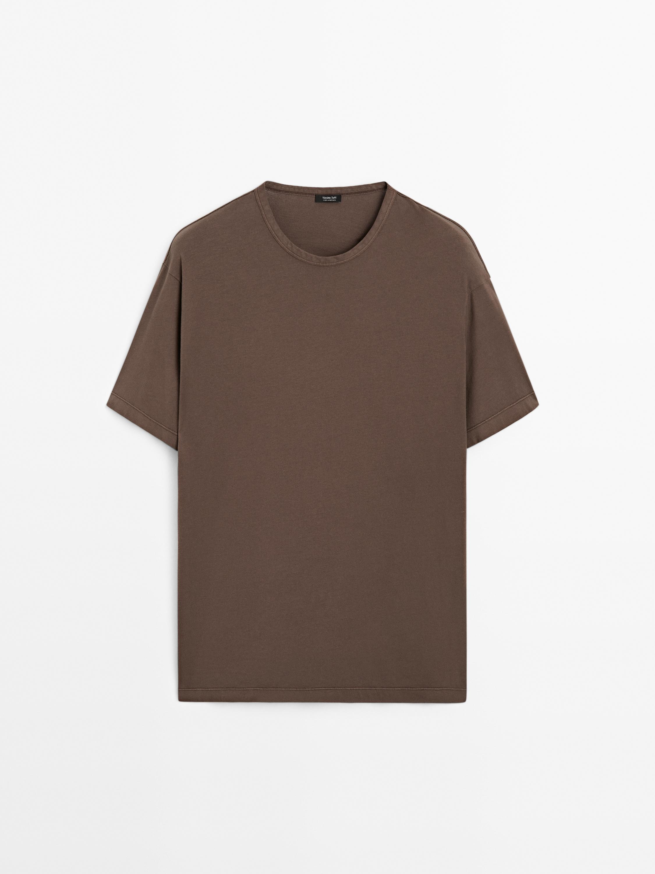 Distressed-effect short sleeve T-shirt