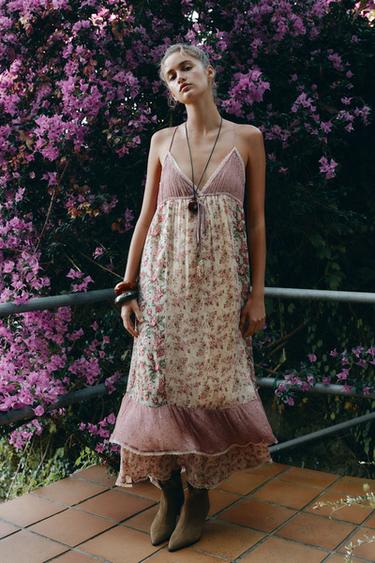 VESTIDO PATCHWORK FLORES - Multicolor de Zara