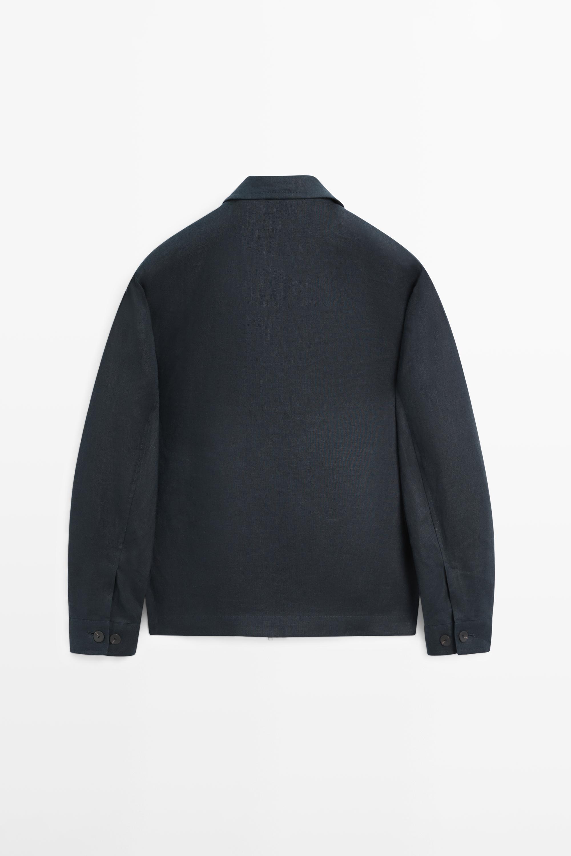Cropped linen jacket