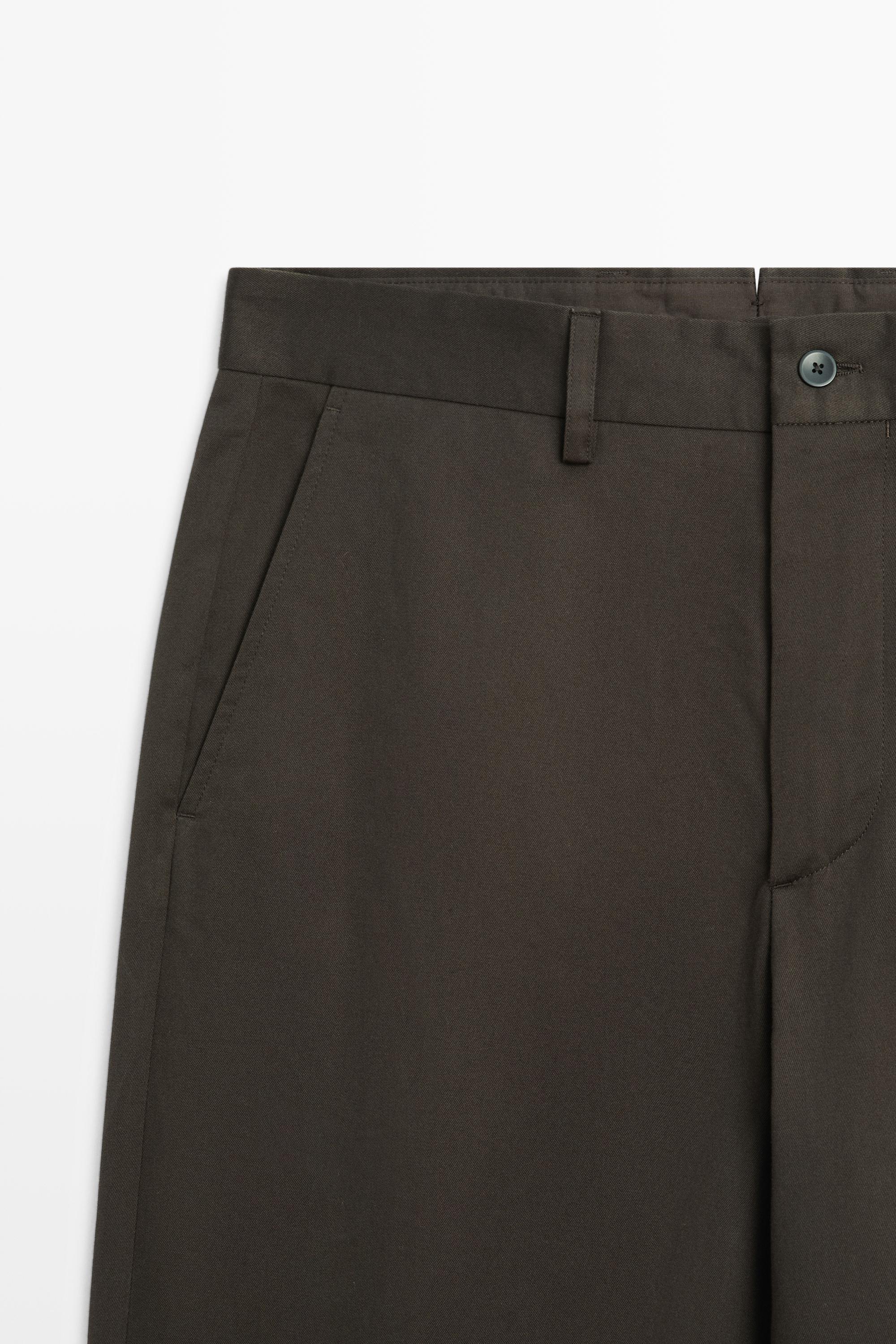 100% cotton wide-leg pants