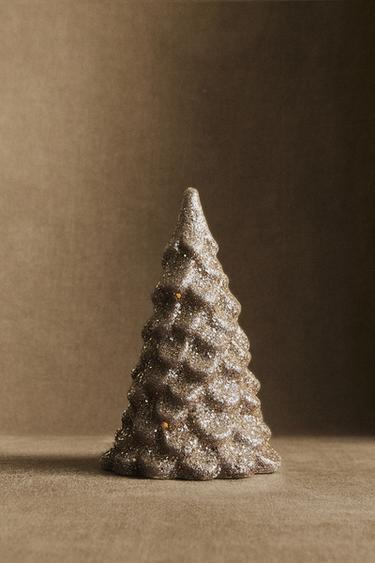 MEDIUM FIR CHRISTMAS LIGHT DECORATION - Golden by Zara