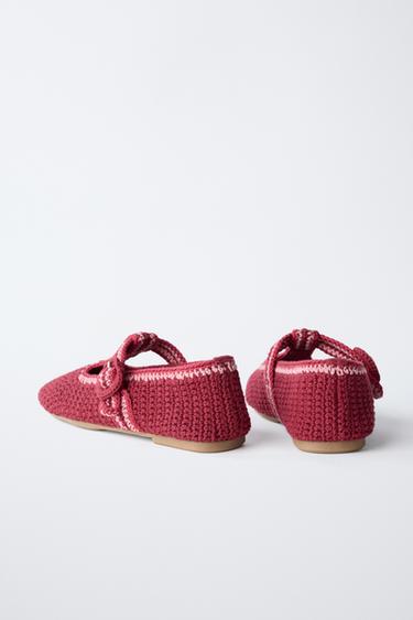 CROCHET T-BAR BALLERINA - Red by Zara - Image 3