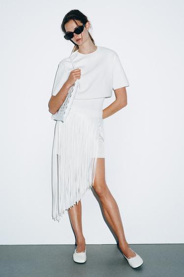 Zara LASER-CUT LEATHER SHOPPER -