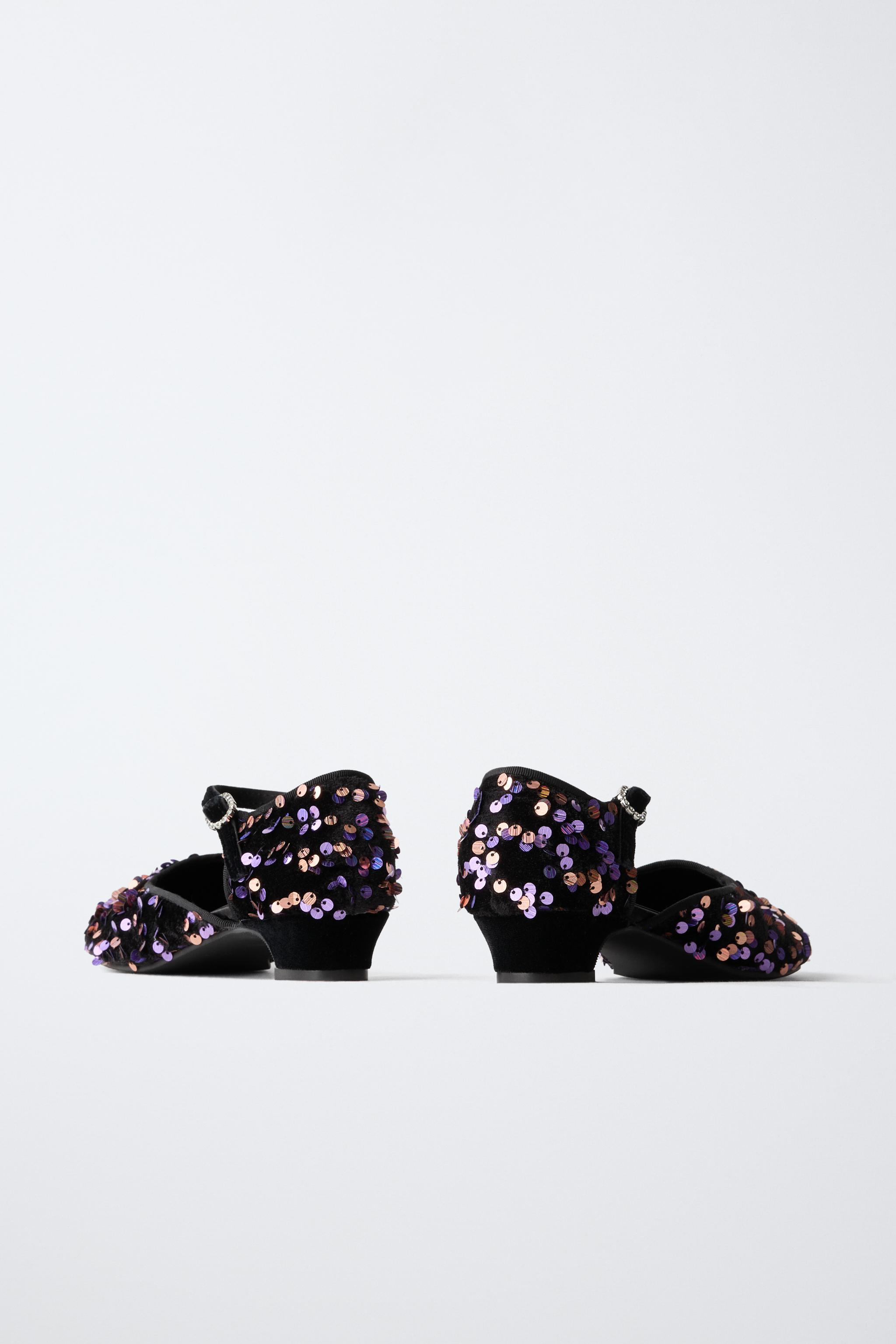 SEQUIN HEELED SHOES