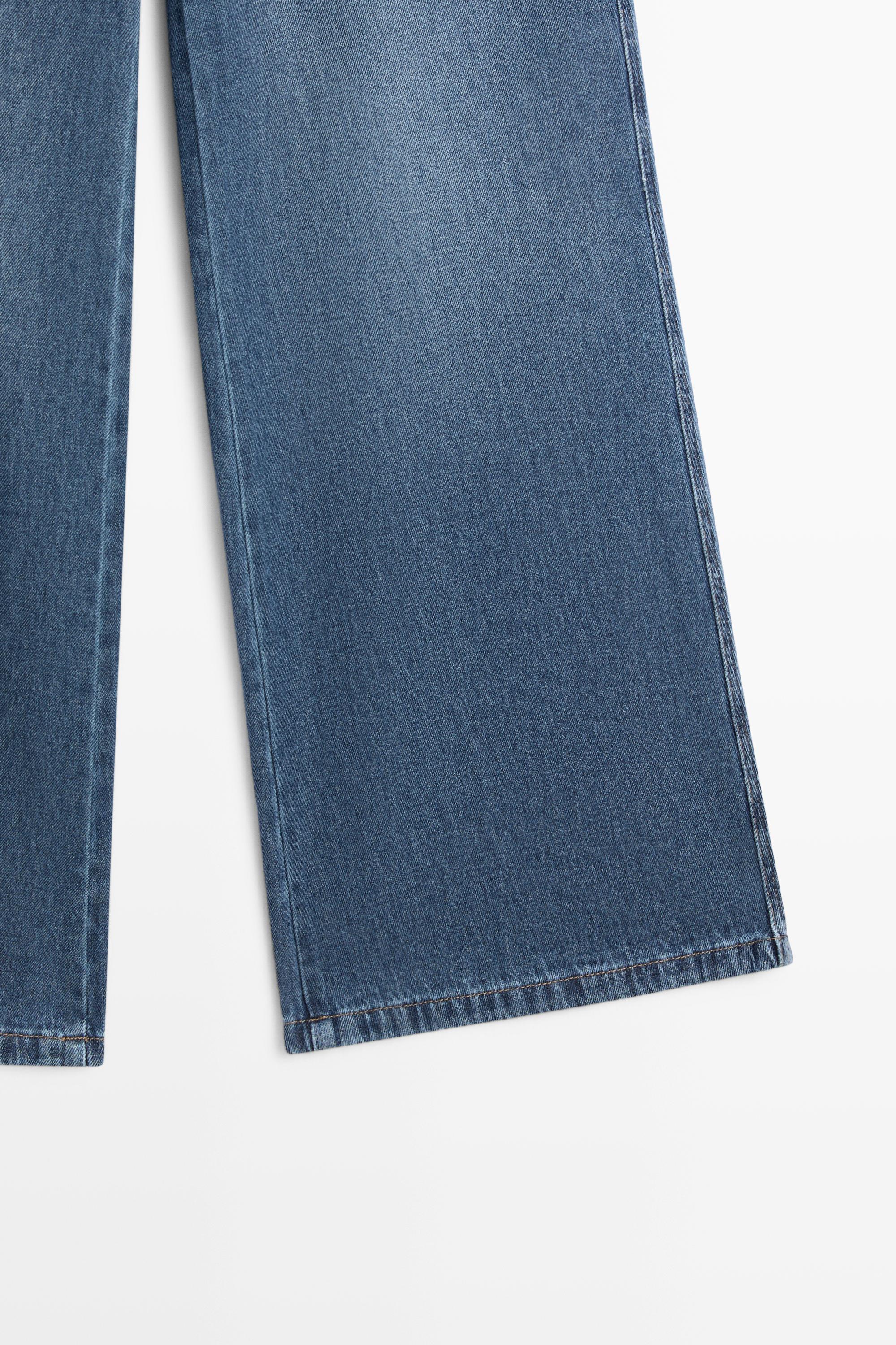 Jean wide leg taille moyenne