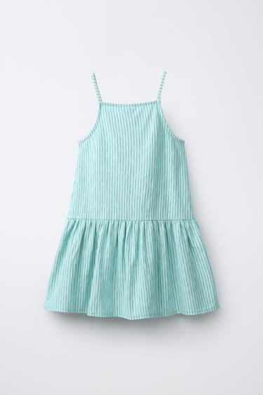 ROBE IMPRIMÉE À RAYURES - Rose chewing-gum de Zara - Image 1