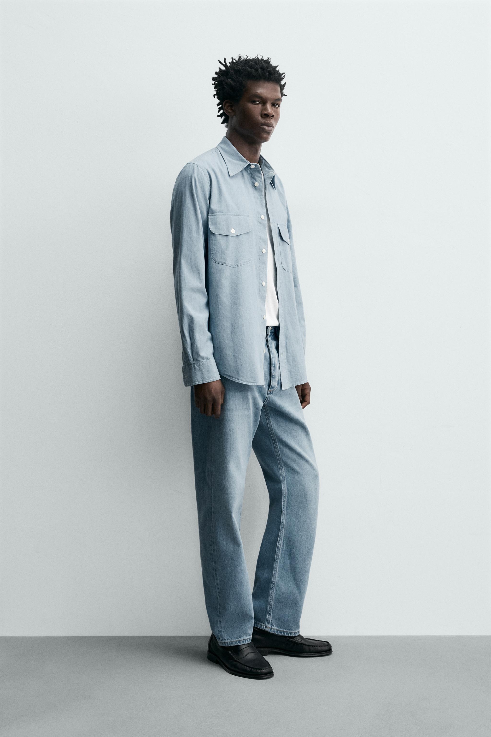 JEAN DROIT CHEVILLE EN COTON ET LYOCELL